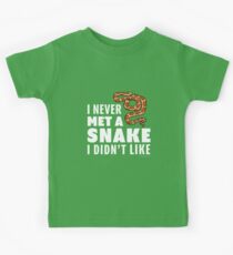 I Never Met A Snake I Didn't Like Kids Tee