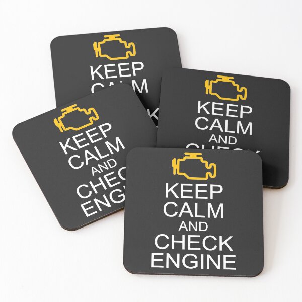 Item preview, Keep calm and check engine designed and sold by Small Cars Shop.