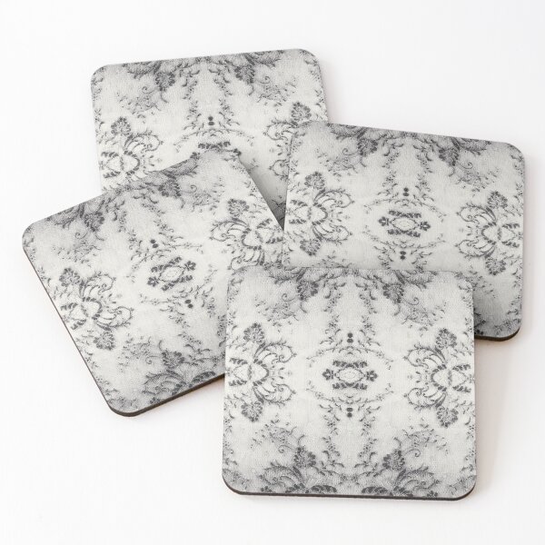 Item preview, Black and White Symmetric Floral Lace Pattern  designed and sold by LaceySkies.