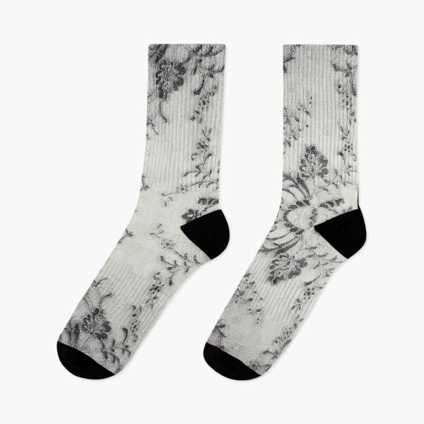 Item preview, Black and White Symmetric Floral Lace Pattern  designed and sold by LaceySkies.