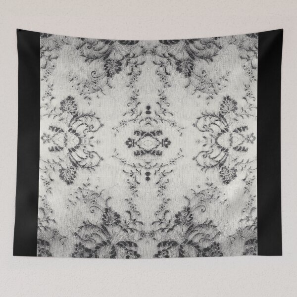 Item preview, Black and White Symmetric Floral Lace Pattern  designed and sold by LaceySkies.