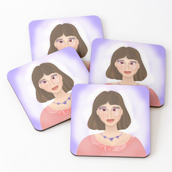 Item preview, Heart on Cheek Brown Haired Woman designed and sold by FaiZahra.