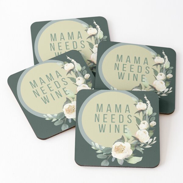 Item preview, Mama Needs Wine -  Mom Quote designed and sold by justjen86.