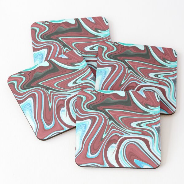 Item preview, Red & Light Blue Marble designed and sold by Flydea.