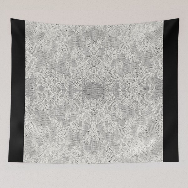 Item preview, White Symmetric Floral Lace Pattern  designed and sold by LaceySkies.