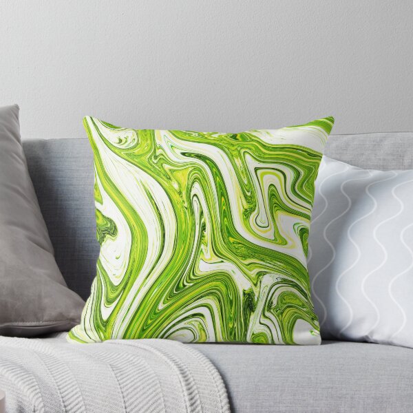 Item preview, Lime Green & white Abstract Fluid designed and sold by Flydea.