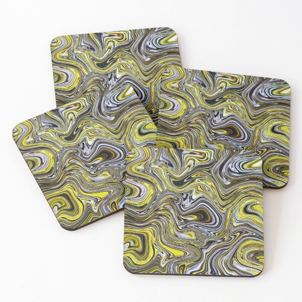 Item preview, Glossy Yellow & Grey Marble designed and sold by Flydea.