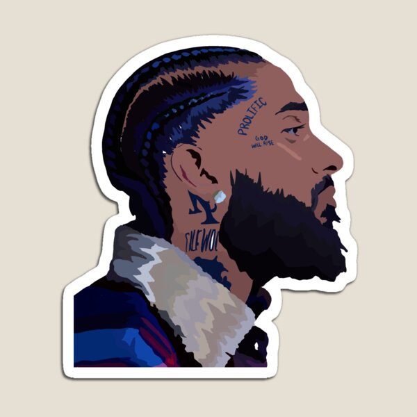 Nipsey Hussle Side Profile With Eye Magnet for Sale by luzerome