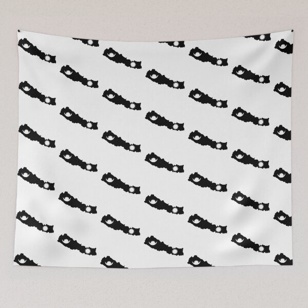 Item preview, Nepal Country / Flag Black and White designed and sold by Sanish Shrestha.