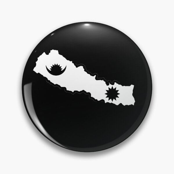 Item preview, Nepal Country / Flag White and Black designed and sold by Sanish Shrestha.