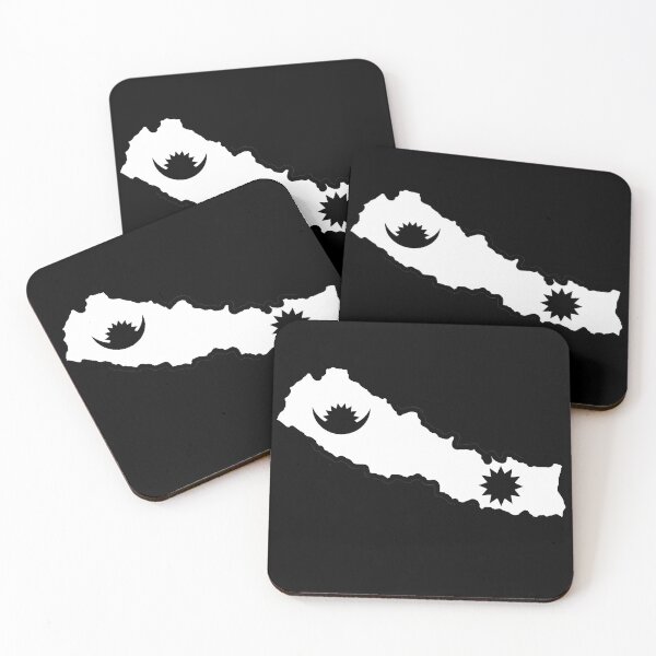 Item preview, Nepal Country / Flag White and Black designed and sold by Sanish Shrestha.