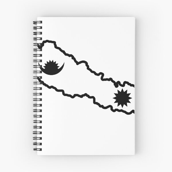 Item preview, Nepal Country / Flag White and Black designed and sold by Sanish Shrestha.