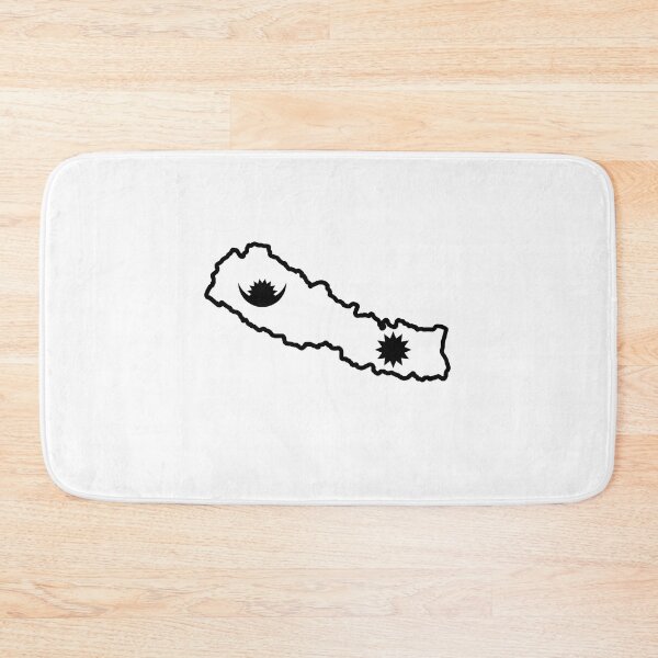 Item preview, Nepal Country / Flag White and Black designed and sold by Sanish Shrestha.
