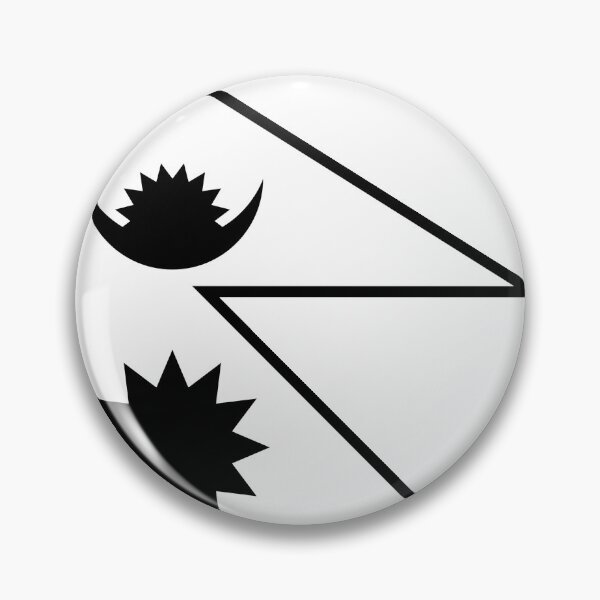 Item preview, Nepal Flag Black and White designed and sold by Sanish Shrestha.