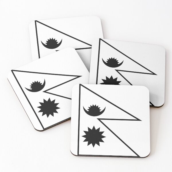 Item preview, Nepal Flag Black and White designed and sold by Sanish Shrestha.