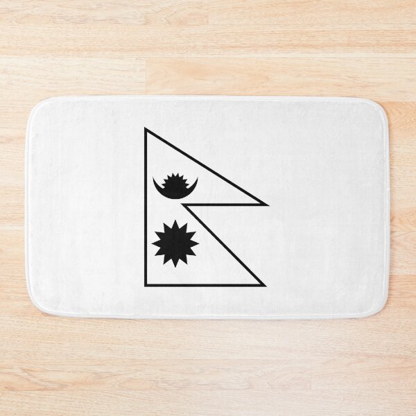 Item preview, Nepal Flag Black and White designed and sold by Sanish Shrestha.