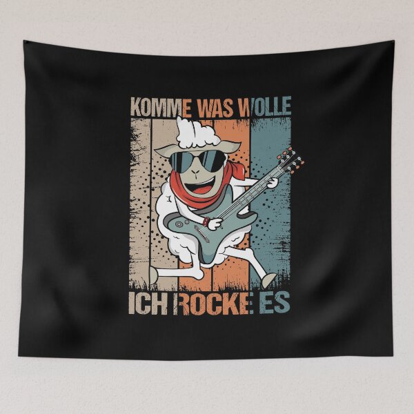 Item preview, Guitar playing rocker sheep come something wool saying design designed and sold by brunsch-print.