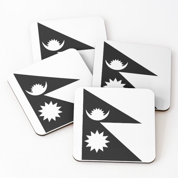 Item preview, Nepal Flag White and Black designed and sold by Sanish Shrestha.