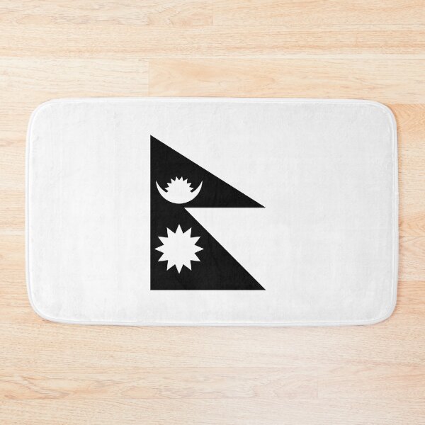 Item preview, Nepal Flag White and Black designed and sold by Sanish Shrestha.