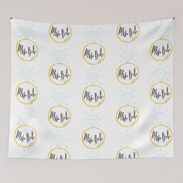 Item preview, Mrs. Babe Golden Wedding Ring Print designed and sold by elevated-aura.