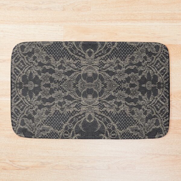 Item preview, Gold Grey Symmetric Floral Lace Pattern  designed and sold by LaceySkies.