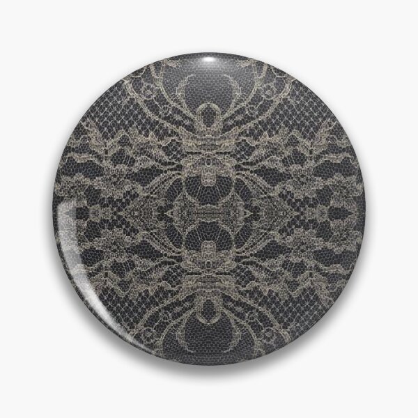 Item preview, Gold Grey Symmetric Floral Lace Pattern  designed and sold by LaceySkies.