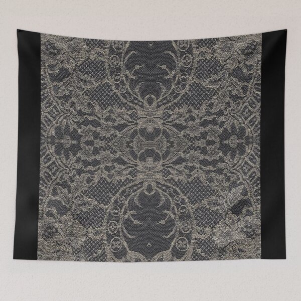 Item preview, Gold Grey Symmetric Floral Lace Pattern  designed and sold by LaceySkies.