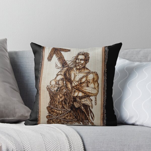 Item preview, Tyr - Nordic God Pyrography Print, Wood Texture designed and sold by BTW-byMargo.