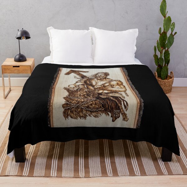 Item preview, Tyr - Nordic God Pyrography Print, Wood Texture designed and sold by BTW-byMargo.