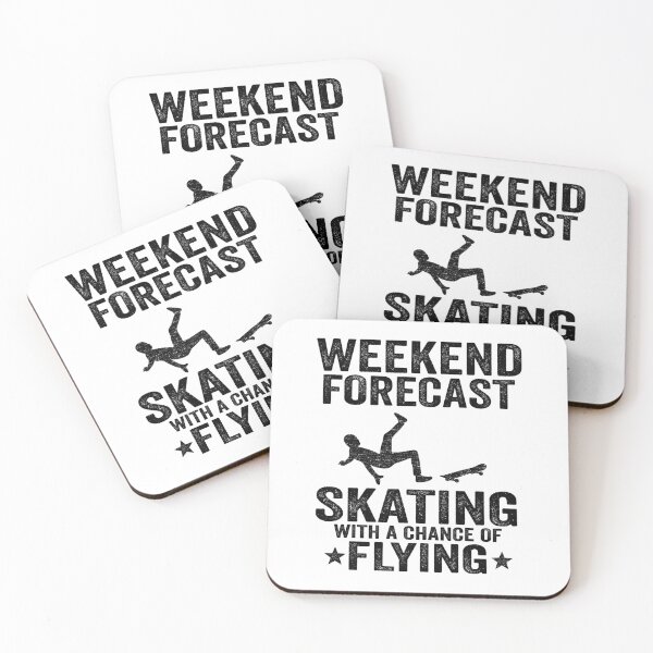 Item preview, Weekend Forecast Skating With A Chance Of Flying Funny Skateboard designed and sold by Stronzi.