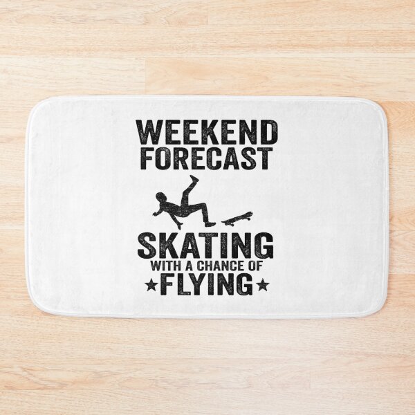 Item preview, Weekend Forecast Skating With A Chance Of Flying Funny Skateboard designed and sold by Stronzi.