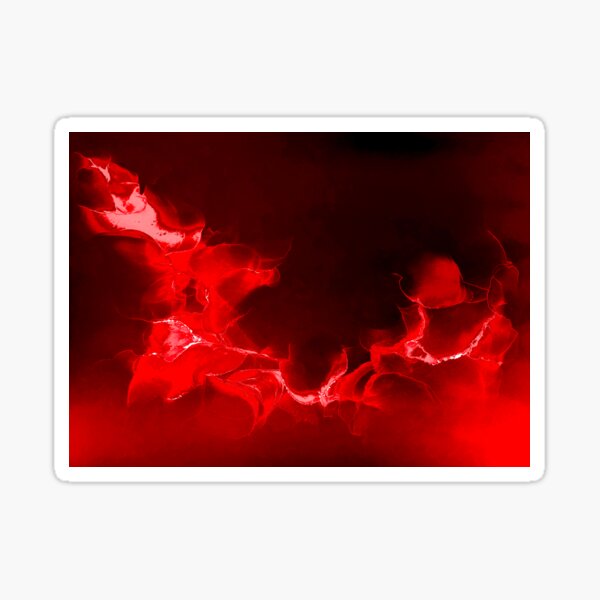 Red abstract on red and black background Sticker