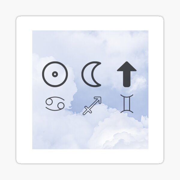 Item preview, cancer sun, sagittarius moon, gemini rising sticker designed and sold by lolidek.