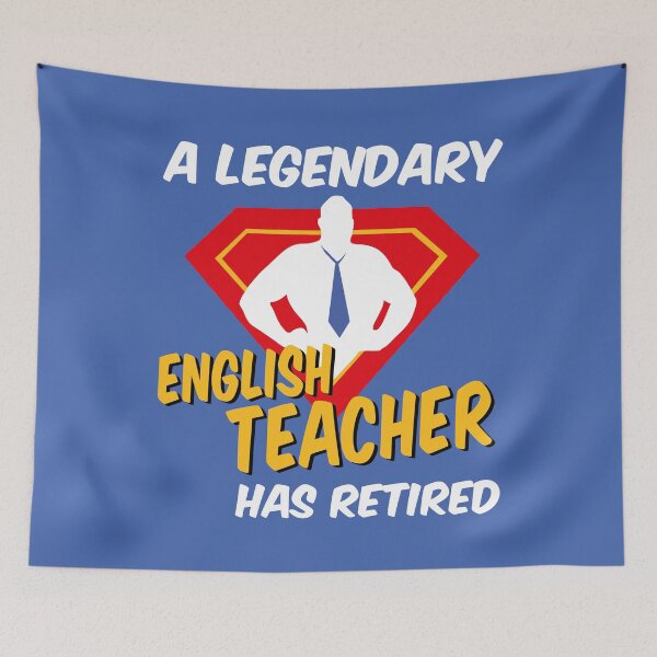 Item preview, English Teacher Retirement Retired Retiring Legend Superhero Design designed and sold by justjonboy.