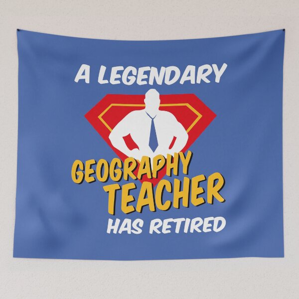 Item preview, Geography Teacher Retirement Retired Retiring Legend Superhero Design designed and sold by justjonboy.