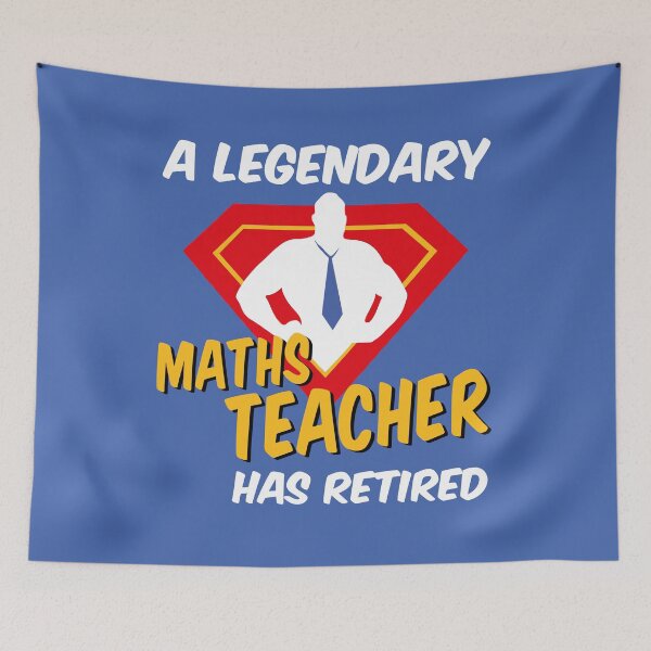 Item preview, Maths Teacher Retirement Retired Retiring Legend Superhero Design designed and sold by justjonboy.