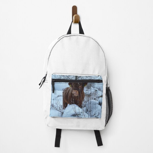 Item preview, Scottish Highland Cattle Calf in snow 2676 designed and sold by SaarelaHighland.