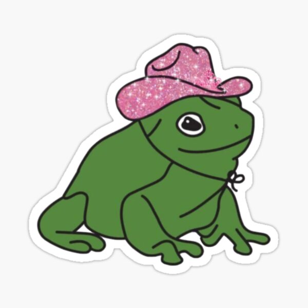 Sticker for Sale mit Frosch mit Cowboyhut von Swaggy Creations