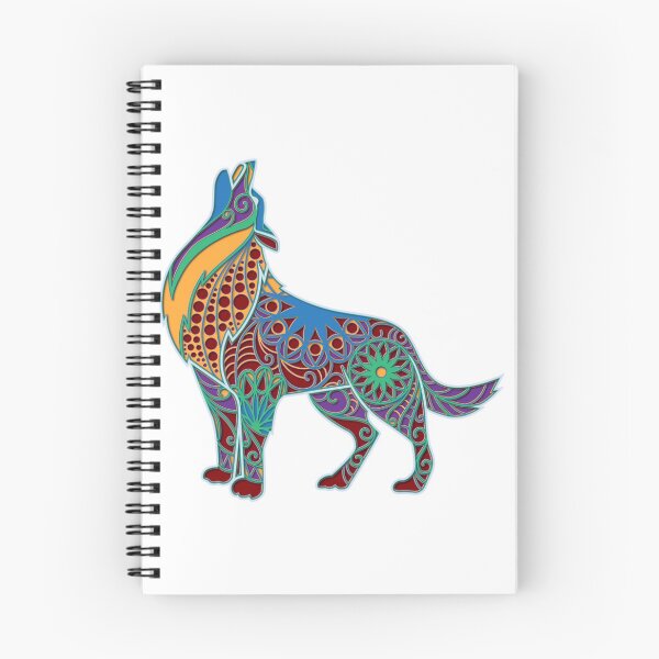 Item preview, Wolf Colorful Mandala Paper Cutout designed and sold by KrisSidDesigns.