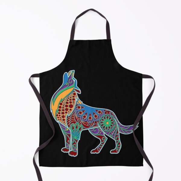 Item preview, Wolf Colorful Mandala Paper Cutout designed and sold by KrisSidDesigns.
