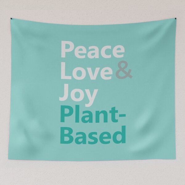 Item preview, Peace Love and Joy Plant Based Design Text Design designed and sold by Babadollcraft.