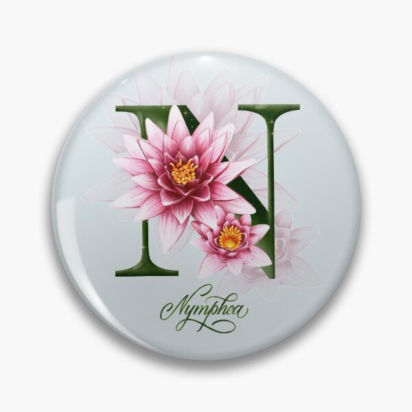 Item preview, The letter N. Nymphea. Flower alphabet. designed and sold by BananiLettering.