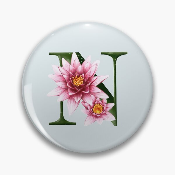 Item preview, The letter N. Nymphea. Flower alphabet. designed and sold by BananiLettering.
