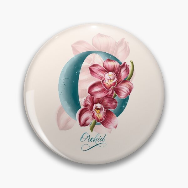 Item preview, The letter O. Orchid. Flower alphabet. designed and sold by BananiLettering.