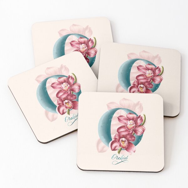Item preview, The letter O. Orchid. Flower alphabet. designed and sold by BananiLettering.