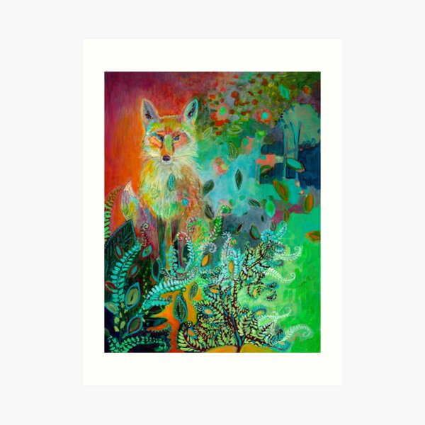 Fox in Forest Art Print