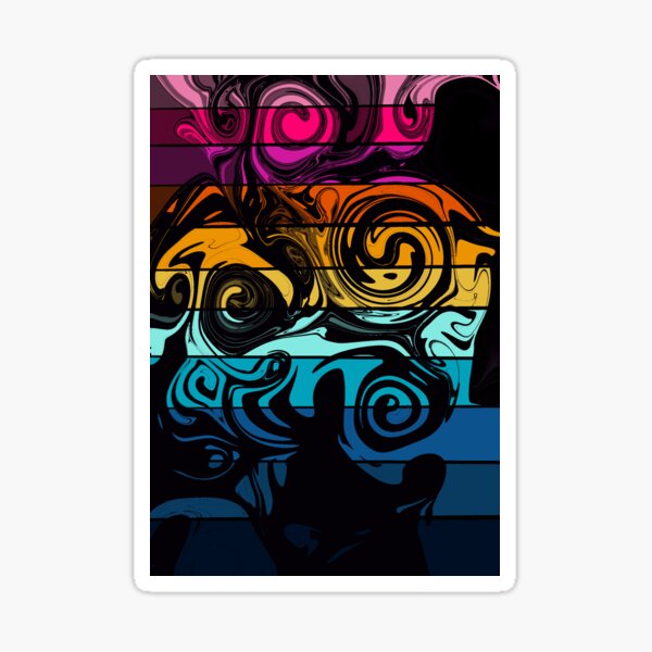 Rainbow Swirl Stickers for Sale