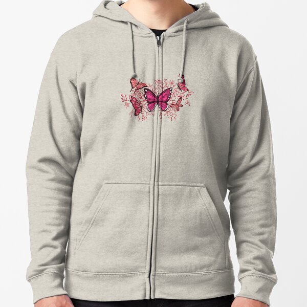 Butterflies Zipped Hoodie