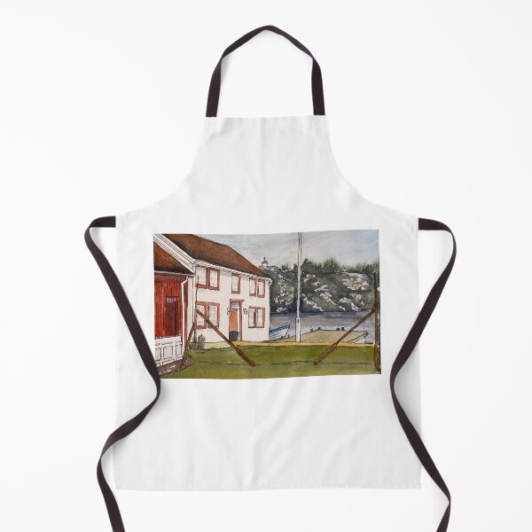 Item preview, Norwegian House in watercolour  designed and sold by Macchiatoartuk.