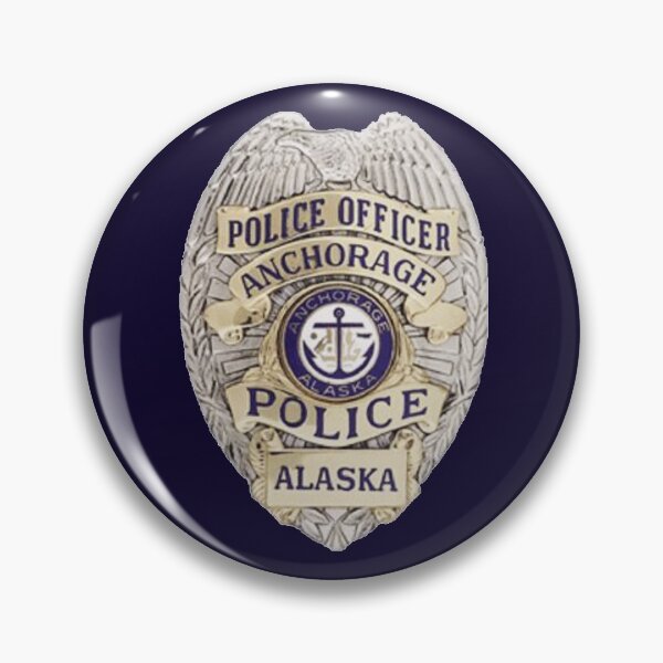 Artikelvorschau, Anchorage Alaska Polizeiabzeichen entworfen und verkauft von Lawrence Baird.